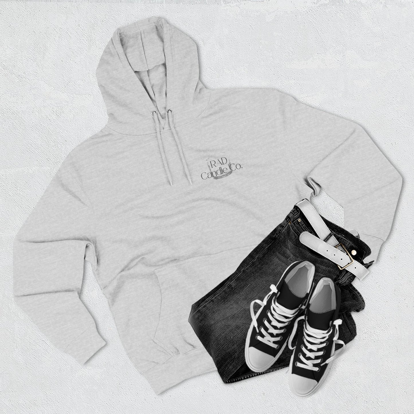 Three-Panel Fleece Hoodie for Cozy Days, Perfect Gift for Candle Lovers