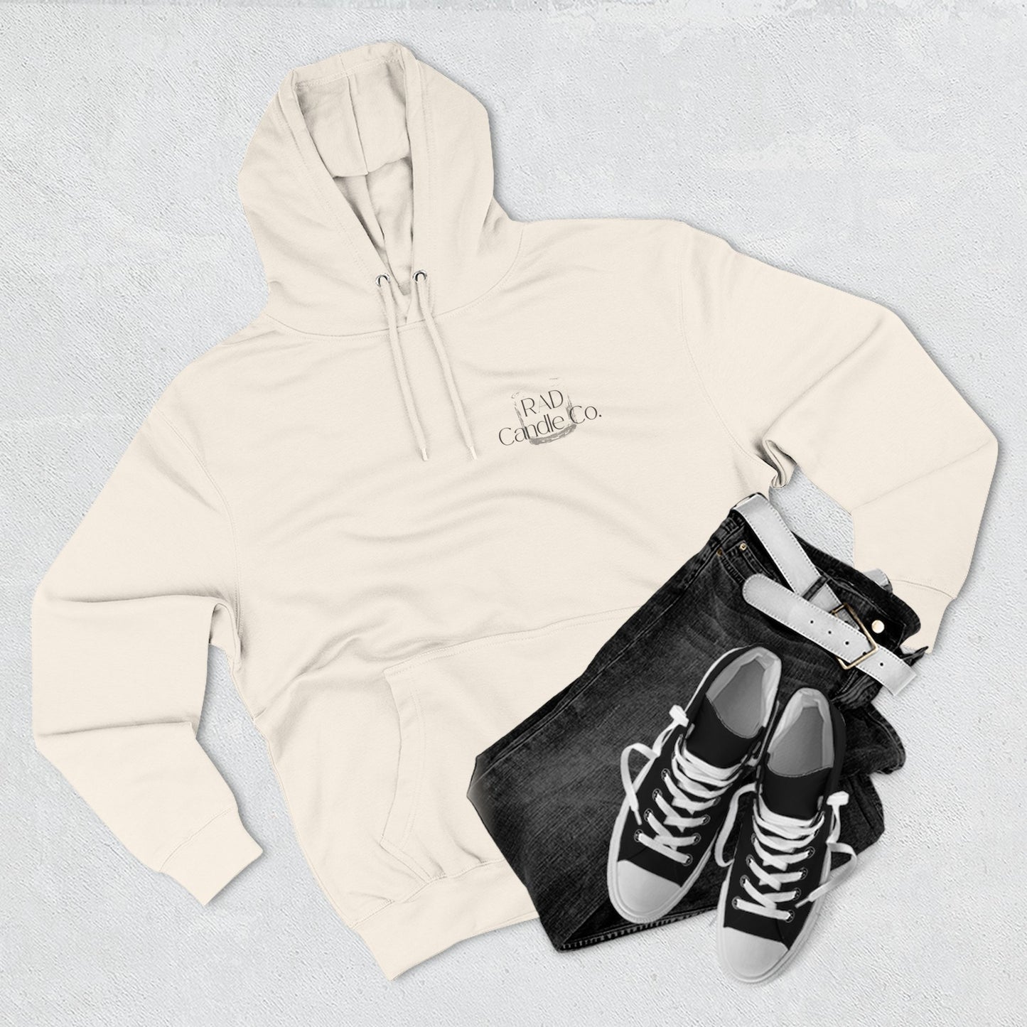 Three-Panel Fleece Hoodie for Cozy Days, Perfect Gift for Candle Lovers