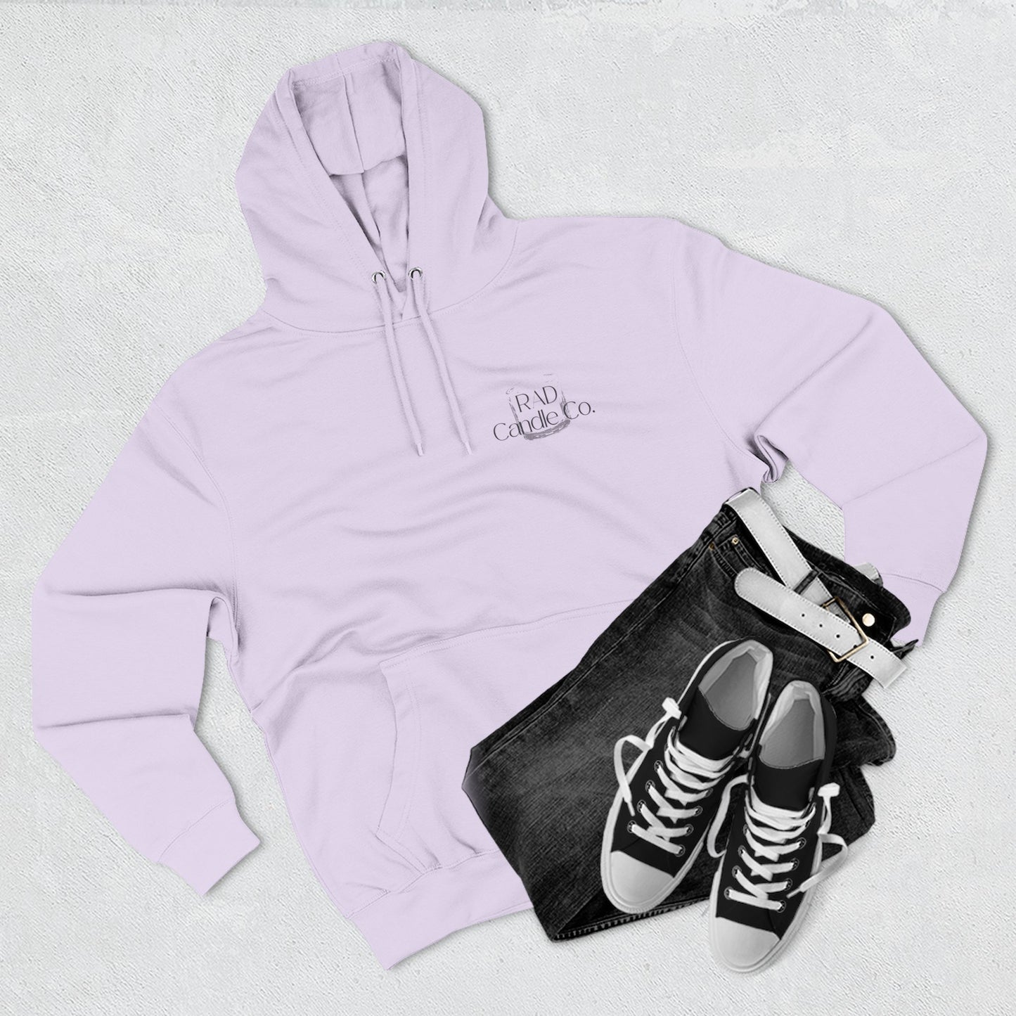 Three-Panel Fleece Hoodie for Cozy Days, Perfect Gift for Candle Lovers