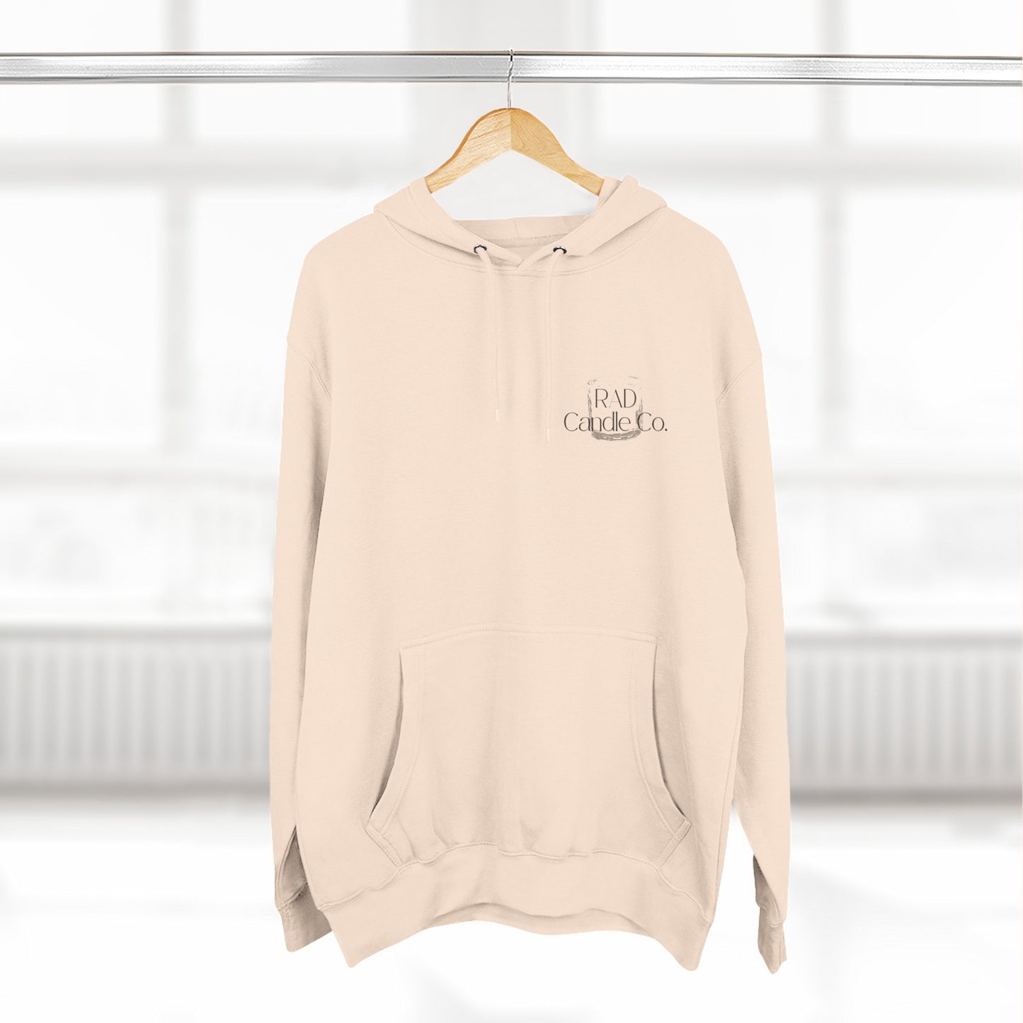 Three-Panel Fleece Hoodie for Cozy Days, Perfect Gift for Candle Lovers