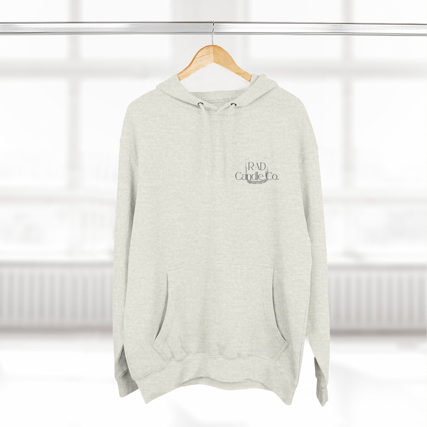 Three-Panel Fleece Hoodie for Cozy Days, Perfect Gift for Candle Lovers