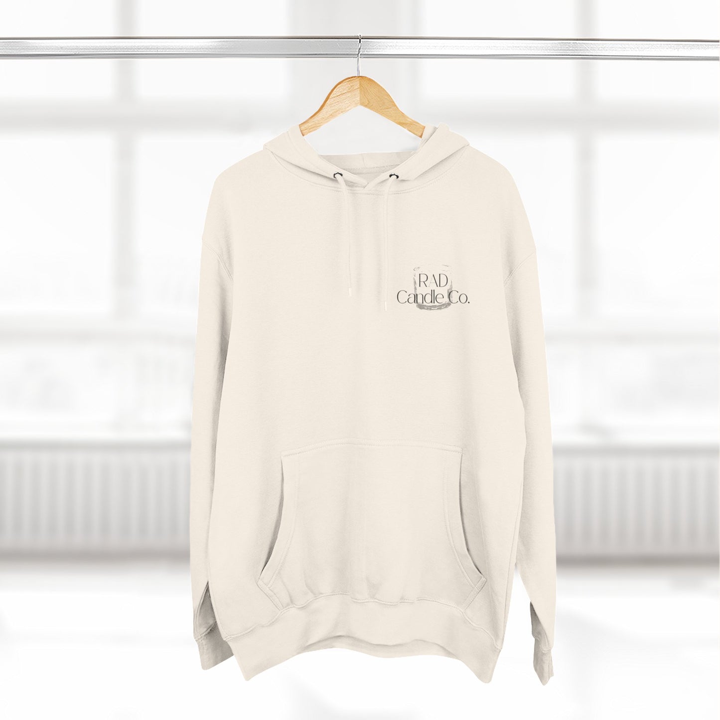 Three-Panel Fleece Hoodie for Cozy Days, Perfect Gift for Candle Lovers