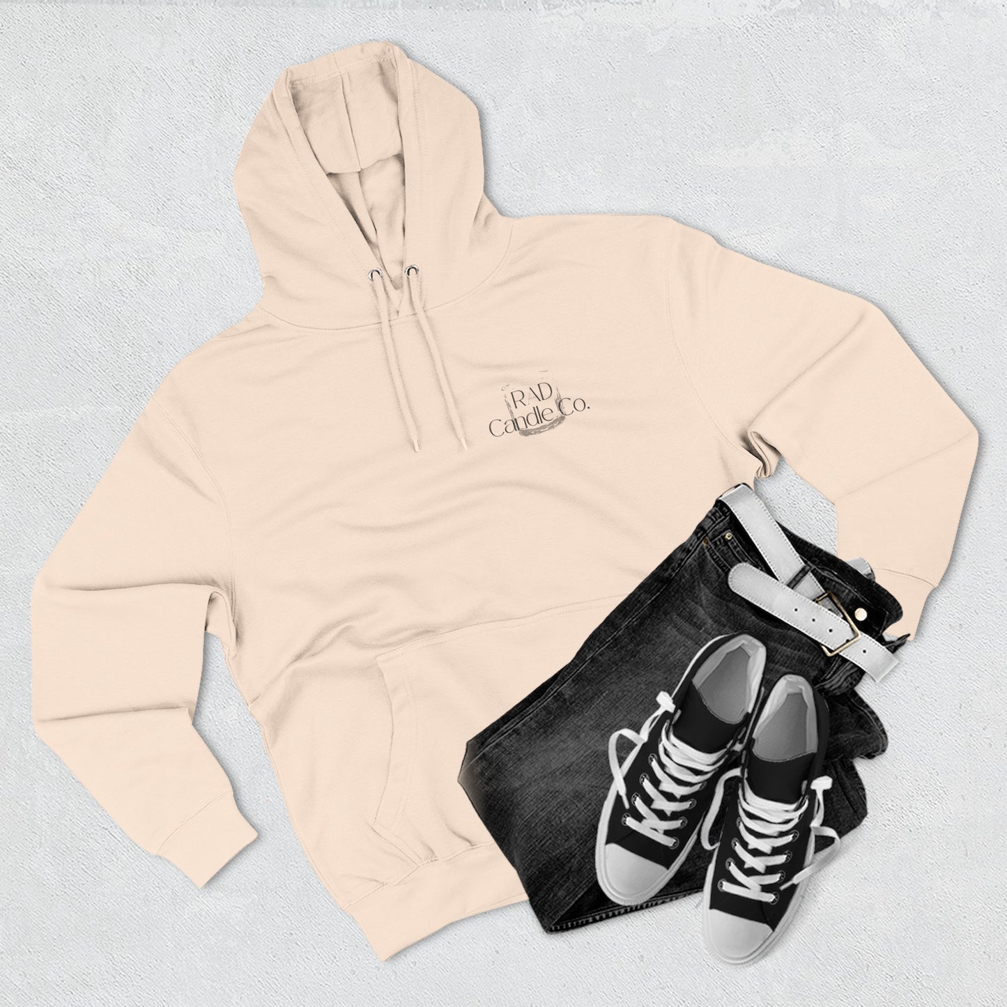 Three-Panel Fleece Hoodie for Cozy Days, Perfect Gift for Candle Lovers