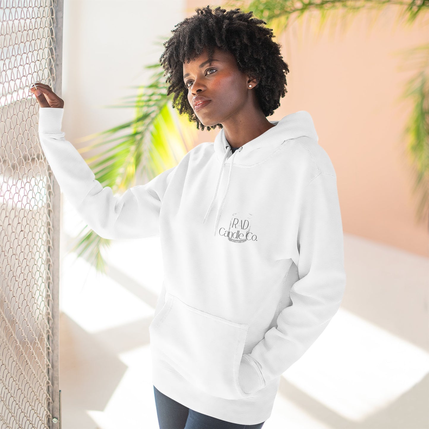 Three-Panel Fleece Hoodie for Cozy Days, Perfect Gift for Candle Lovers