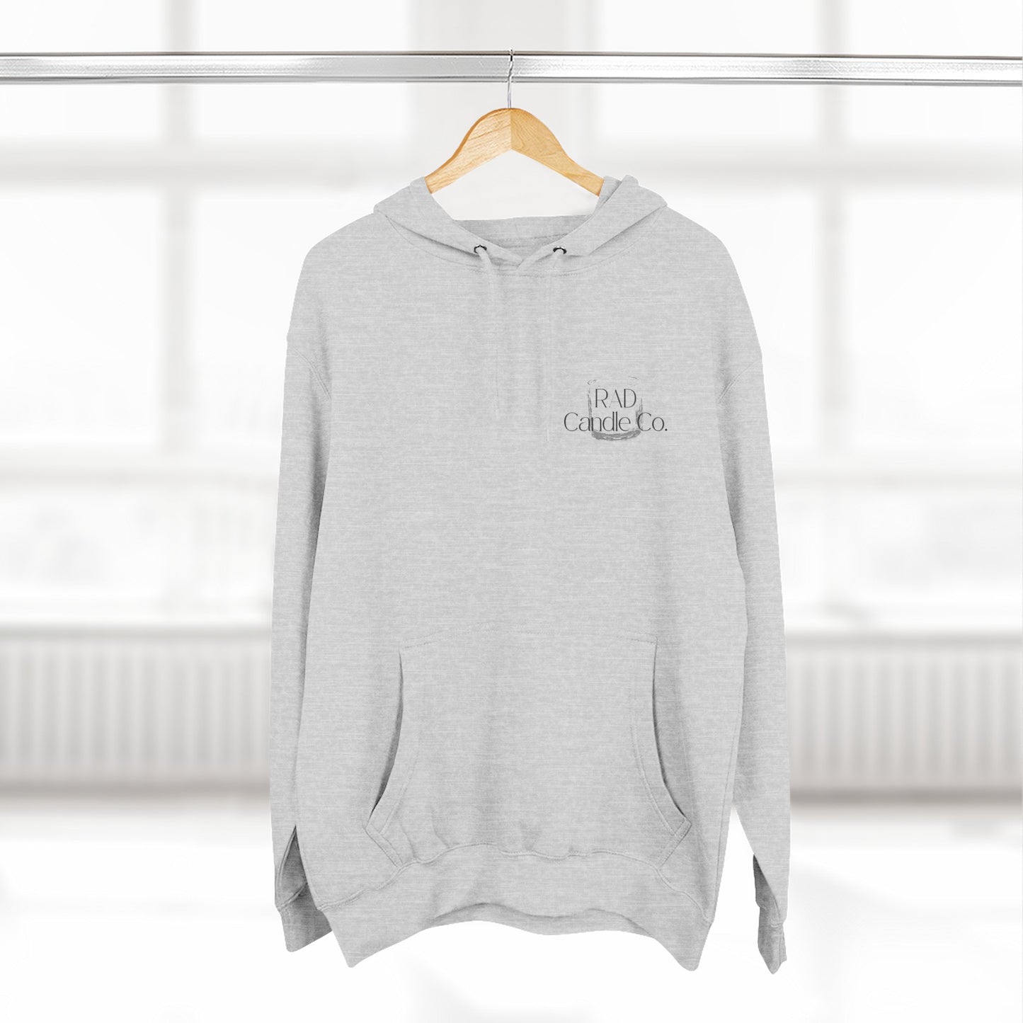 Three-Panel Fleece Hoodie for Cozy Days, Perfect Gift for Candle Lovers