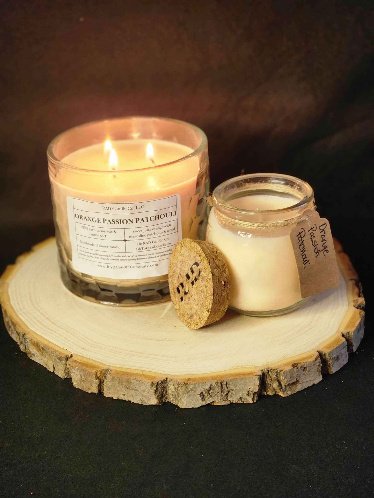 Orange Patchouli Scented Soy Candle