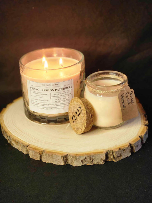 Orange Patchouli Scented Soy Candle