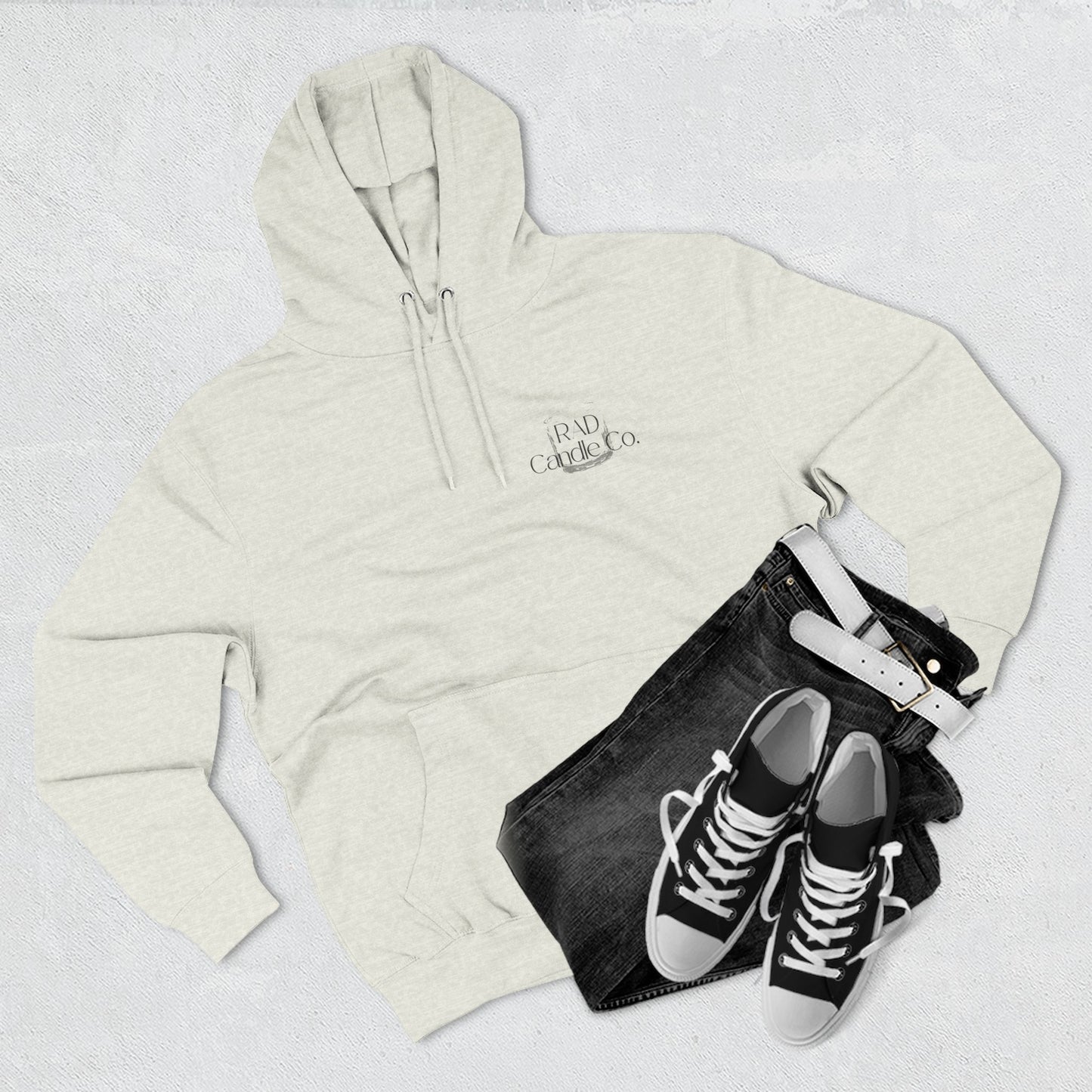 Three-Panel Fleece Hoodie for Cozy Days, Perfect Gift for Candle Lovers