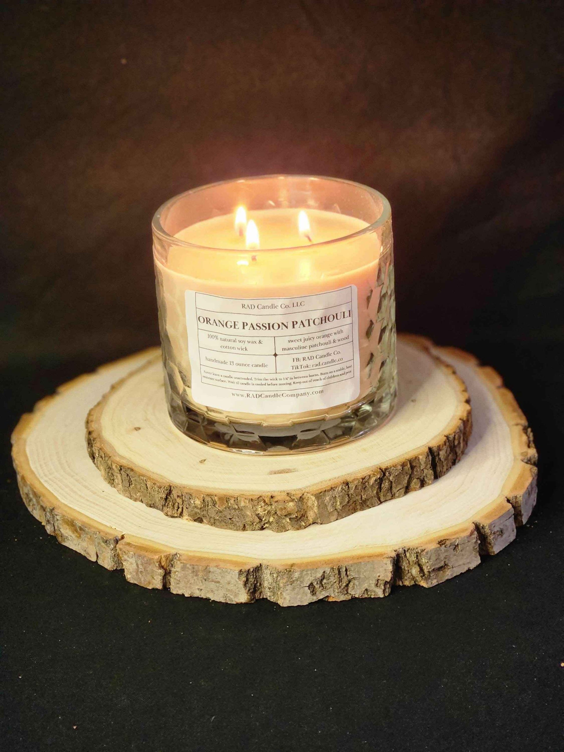 Orange Patchouli Scented Soy Candle