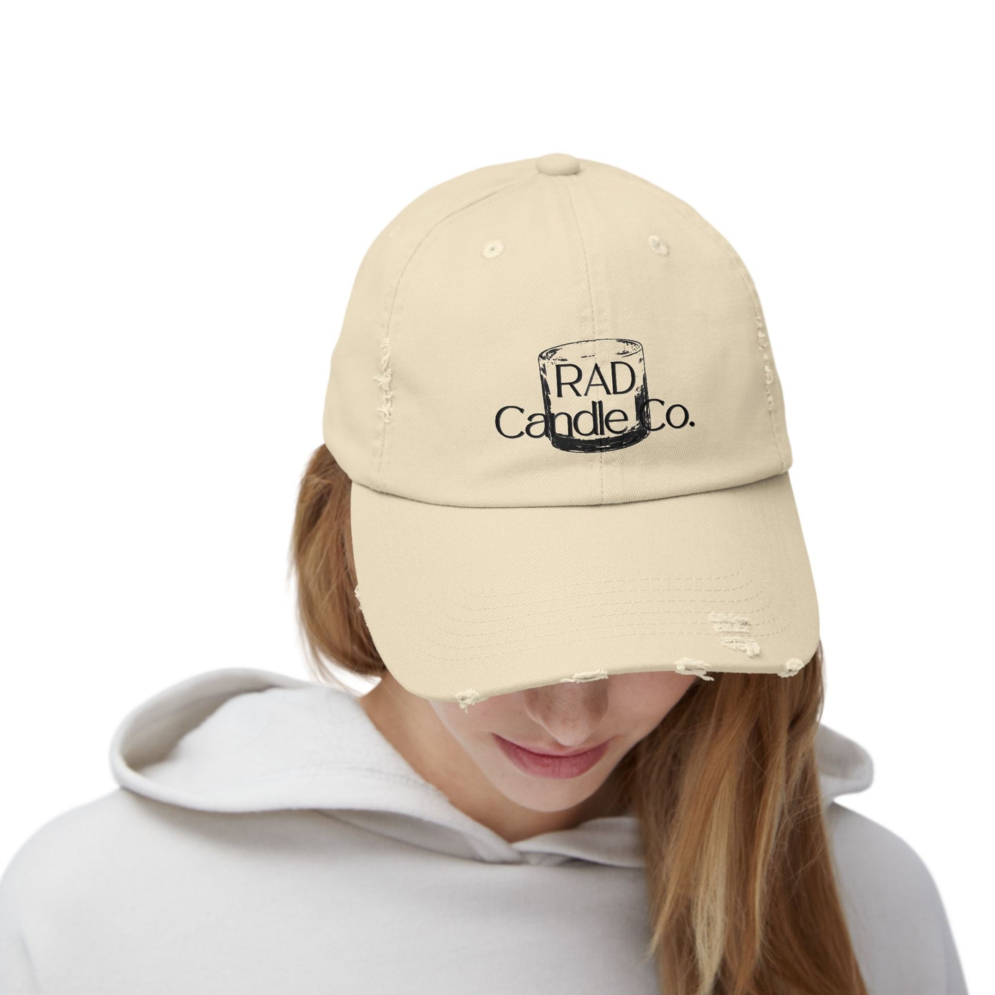 Unisex Distressed Cap with RAD Candle Co. Logo - Casual Style Hat, Trendy Accessory for Everyday Wear, Gift for Candle Lovers, [...]