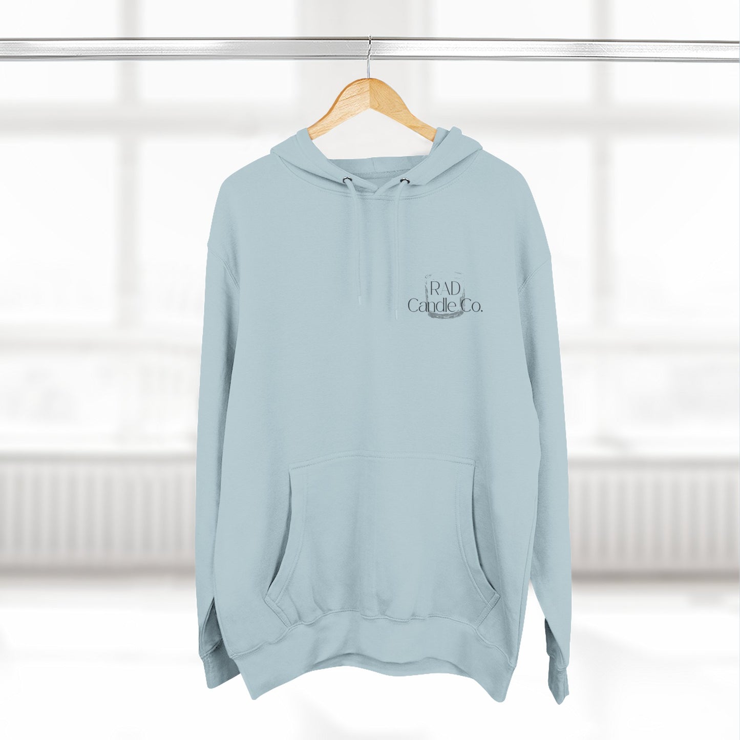 Three-Panel Fleece Hoodie for Cozy Days, Perfect Gift for Candle Lovers