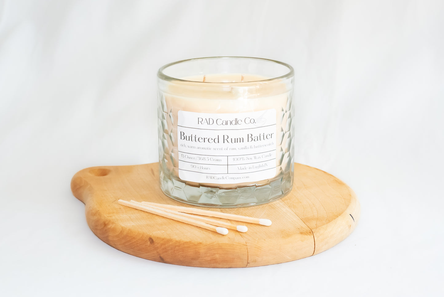 Buttered Rum Scented Soy Candle - Buttered Rum Batter