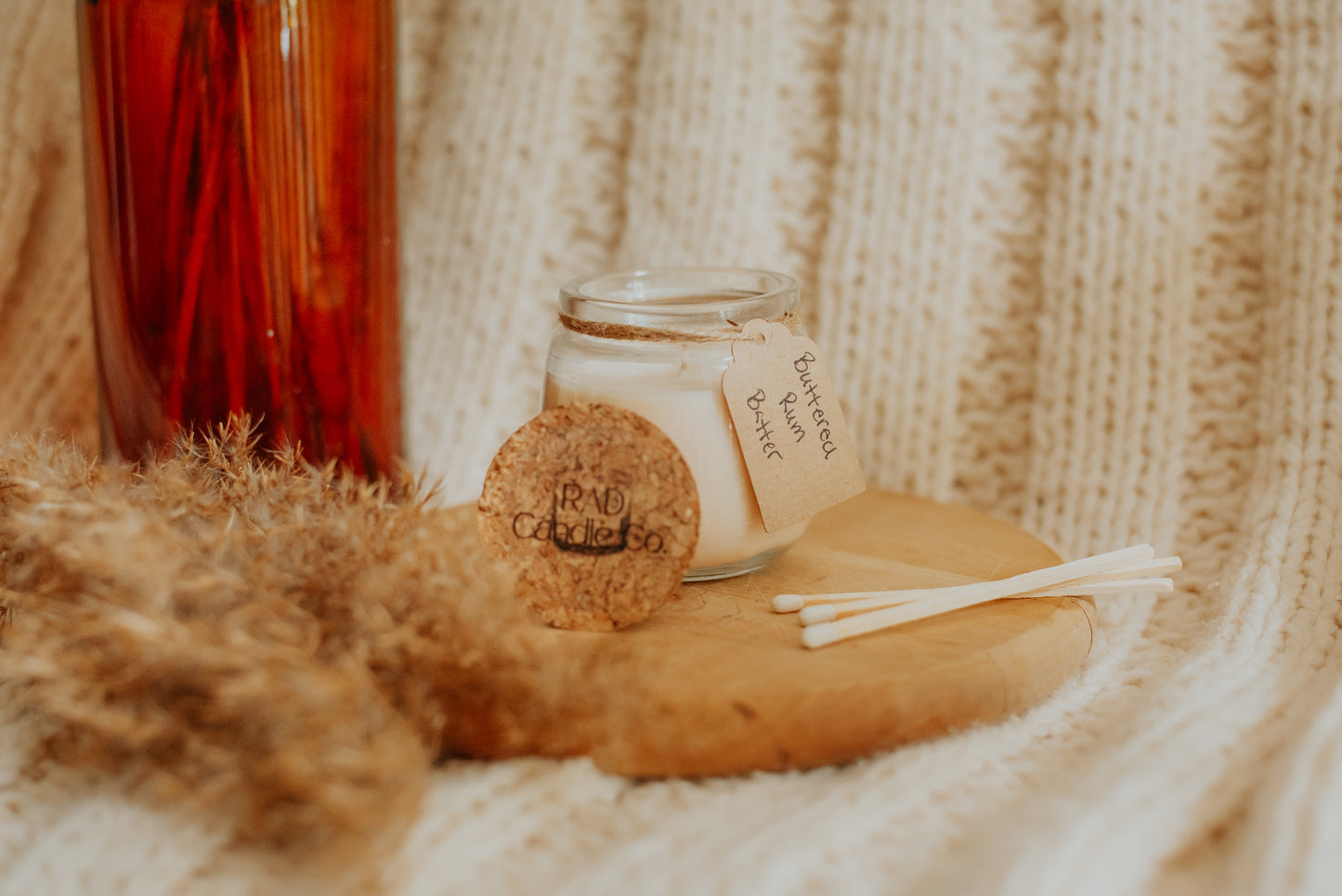 Buttered Rum Scented Soy Candle - Buttered Rum Batter