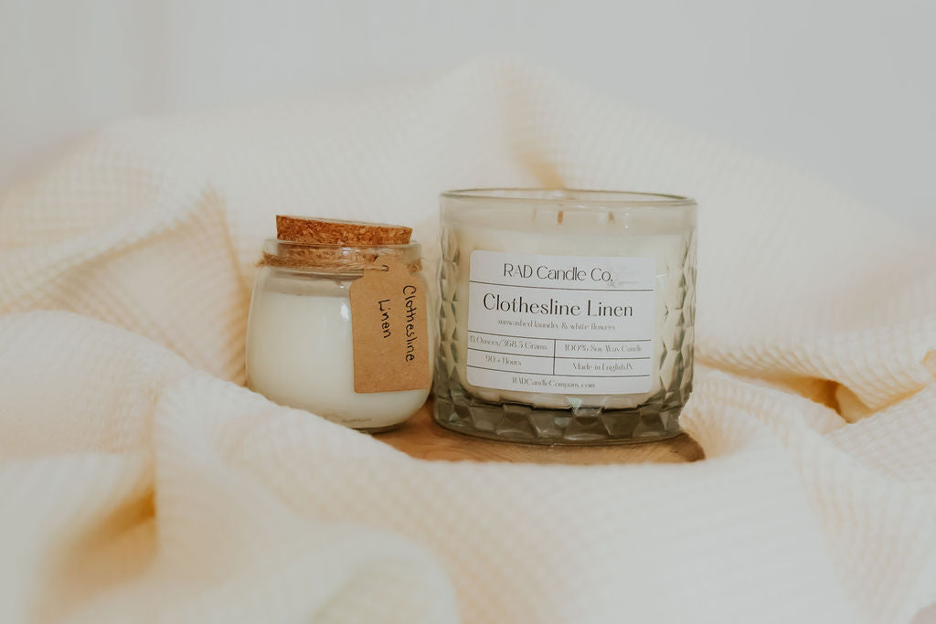 Linen Scented Soy Candle - Clothesline Linen