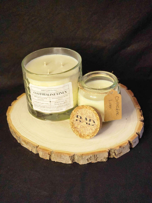 Linen Scented Soy Candle - Clothesline Linen
