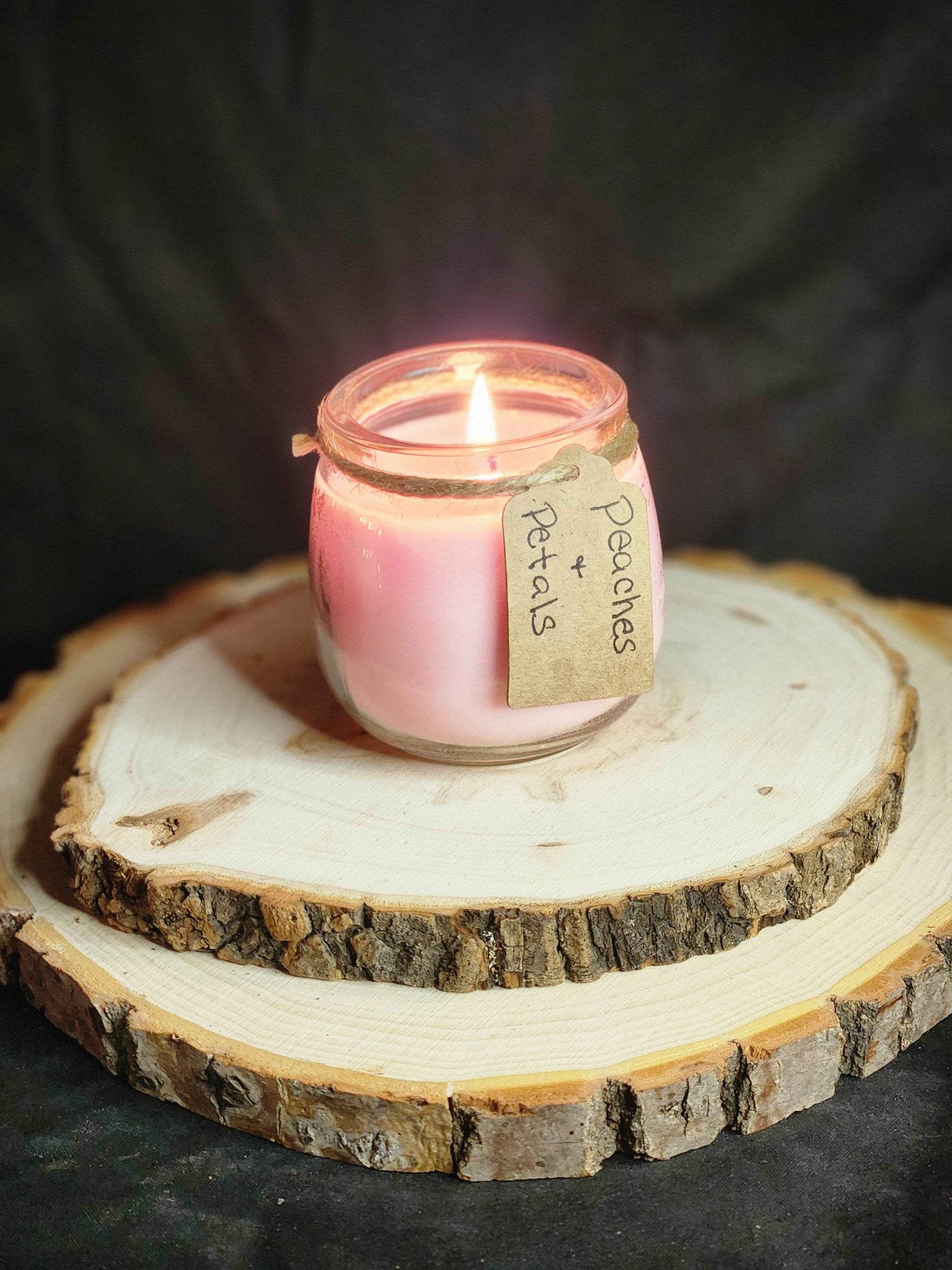 Peaches & Petals Soy Candle - Peaches & Hibiscus Scented Soy Candle